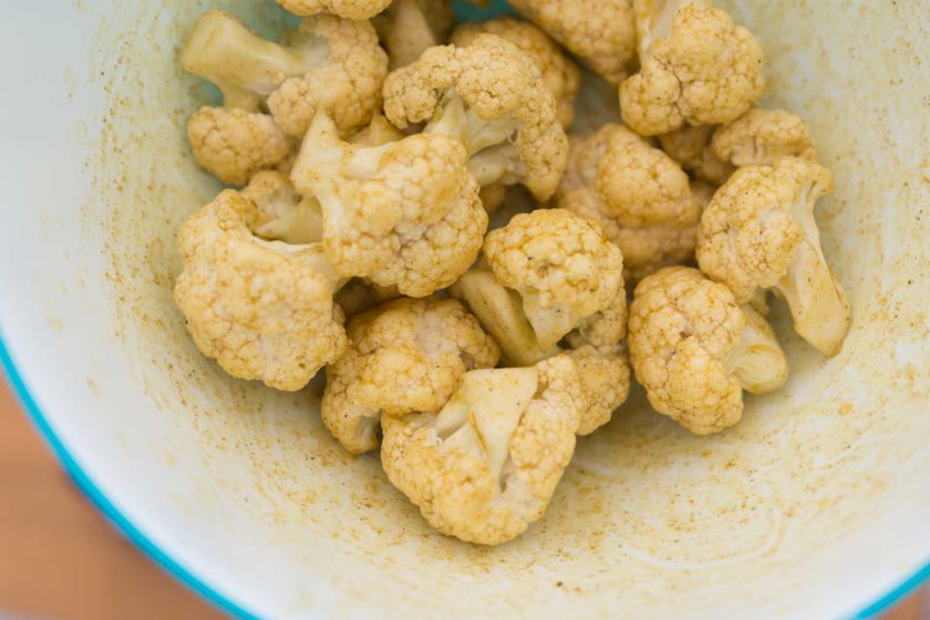 Roasted Cauliflower with Dipping Sauce Erika Brown R.D.